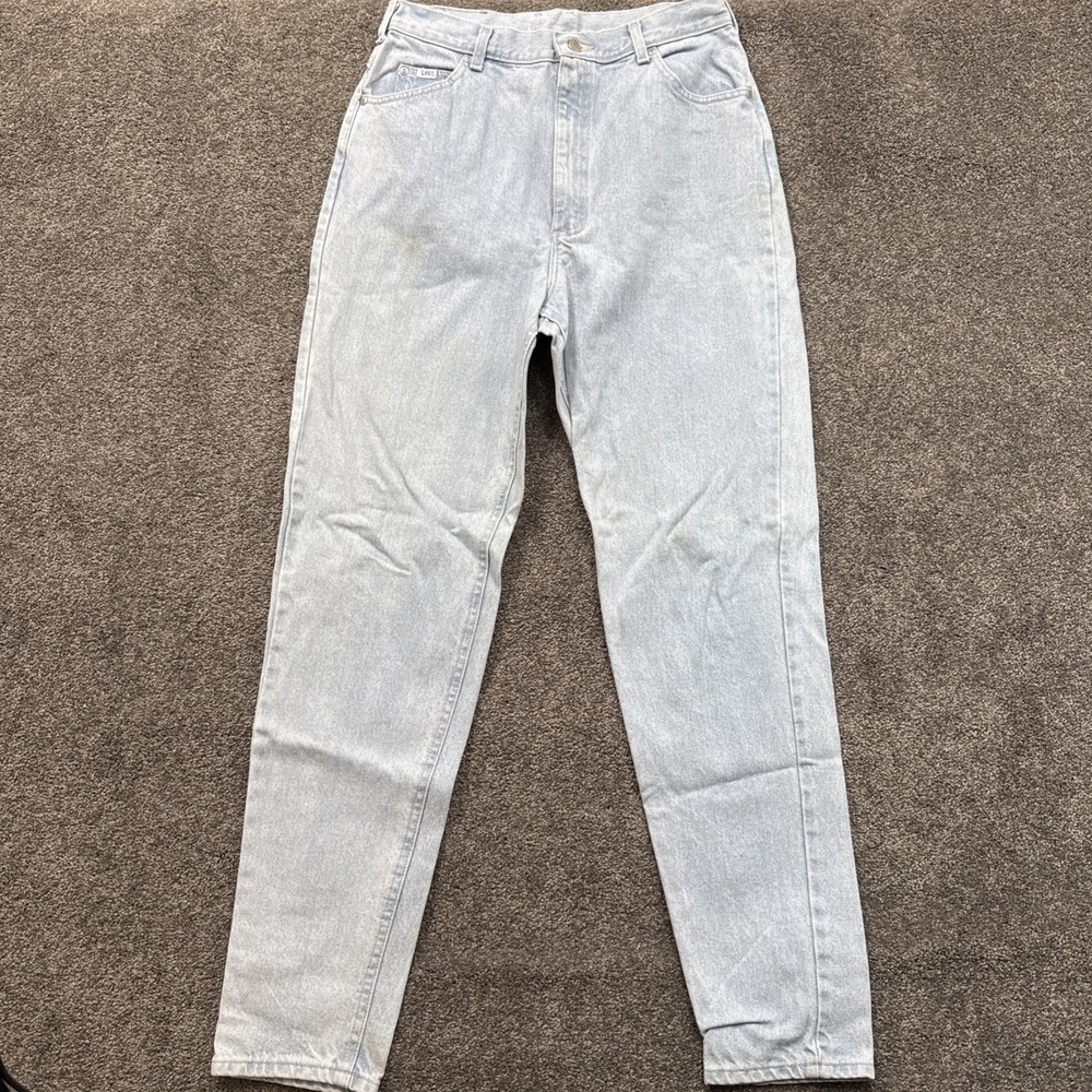 VTG Womens 16L 31x32 Mr Lee Jeans Light Wash High Rise Mom Denim Blue